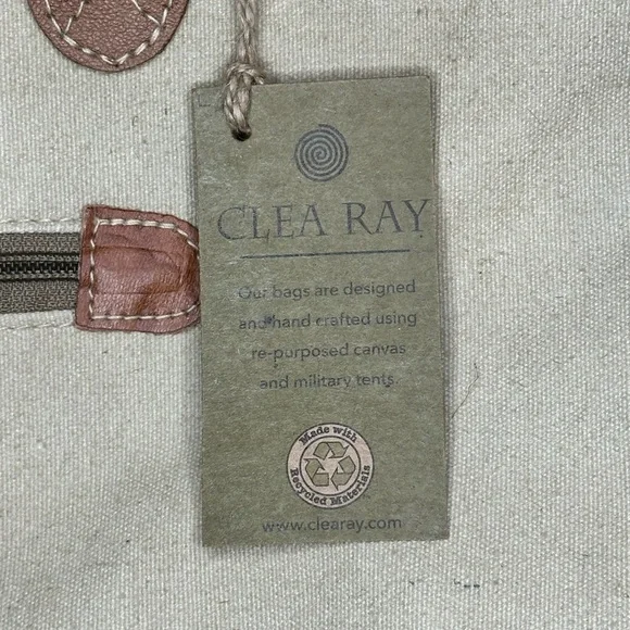 NWT Clea Ray Boulangerie Tote w/Cowhide Trim Tote Bag - Picture 2 of 4